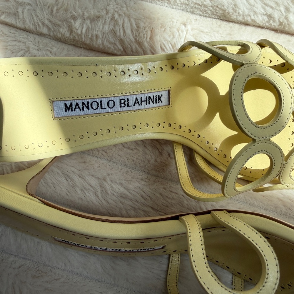 Manolo Blahnik 50mm Barimu Sandals - Picture 3 of 11